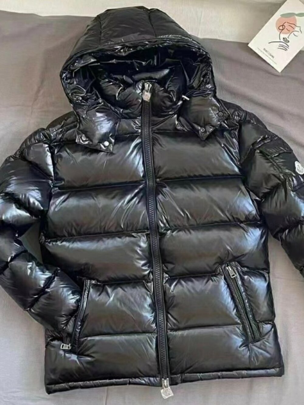 Moncler Maya Black Quilted Hooded Down Puffer Jacket Unisex Winter Coat